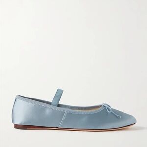 LOEFFLER RANDALL
Leonie grosgrain-trimmed satin ballet flats